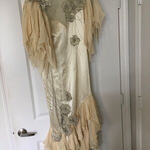 Ladies Cream Silk dress